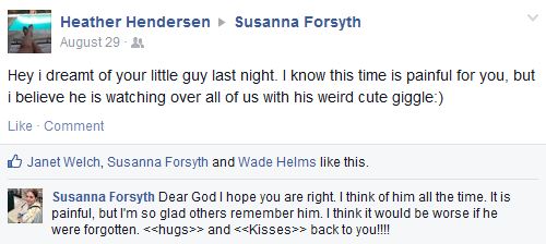 Facebook post made by another person to fake page