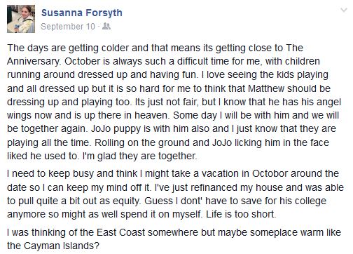 Facebook post by fake page